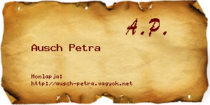 Ausch Petra névjegykártya